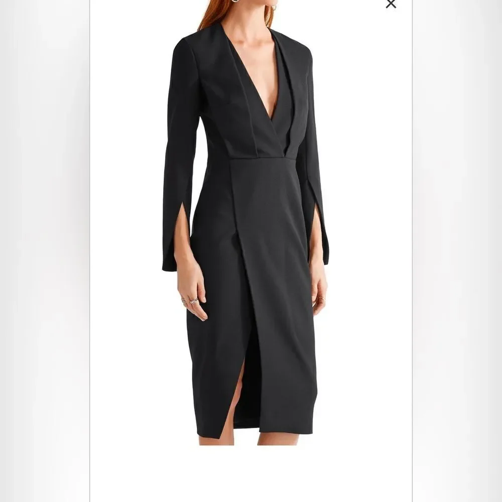 NEW Protagonist Elegant Black midi Dress  size 2
